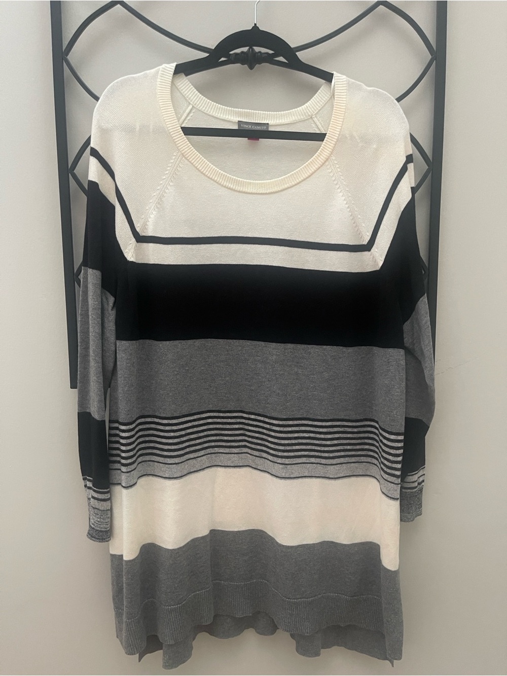 Cute Fall Color Block Tunic Sweater - Picture 2 of 5